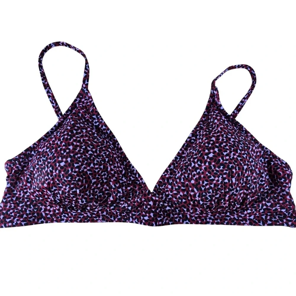 Women's Bikini Top Bundle Pink‎ Leopard & Brown Triangle Halter Swim Tops XL